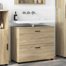 Badkamer Kast Sonoma eiken 76,5 x 35 x 64 cm Bewerkt hout