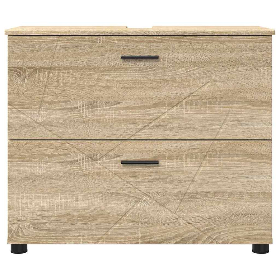 Badkamer Kast Sonoma eiken 76,5 x 35 x 64 cm Bewerkt hout