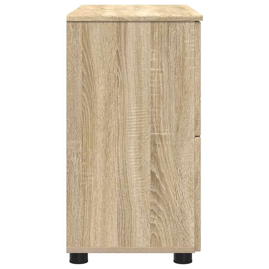 Badkamer Kast Sonoma eiken 76,5 x 35 x 64 cm Bewerkt hout
