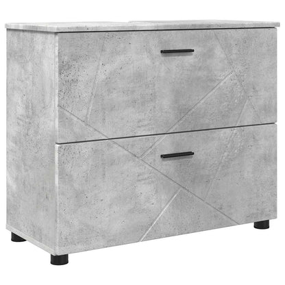 Badkamer Kast Betongrijs 76,5 x 35 x 64 cm Bewerkt hout