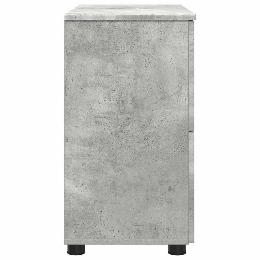 Badkamer Kast Betongrijs 76,5 x 35 x 64 cm Bewerkt hout