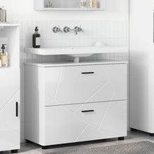 Badkamer Kast Met Lade Hoogglans Wit 76,5 X 35 X 64 Cm