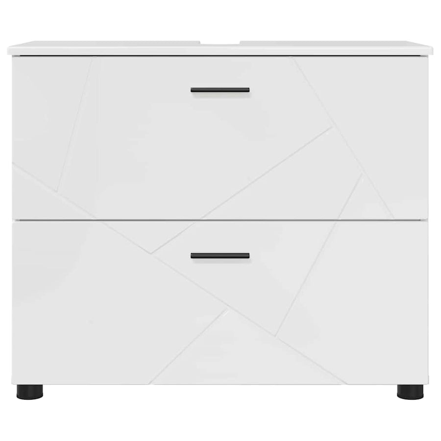 Badkamer Kast Met Lade Hoogglans Wit 76,5 X 35 X 64 Cm