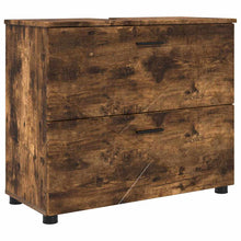 Badkamer Kast Gerookt eiken 76,5 x 35 x 64 cm Bewerkt hout