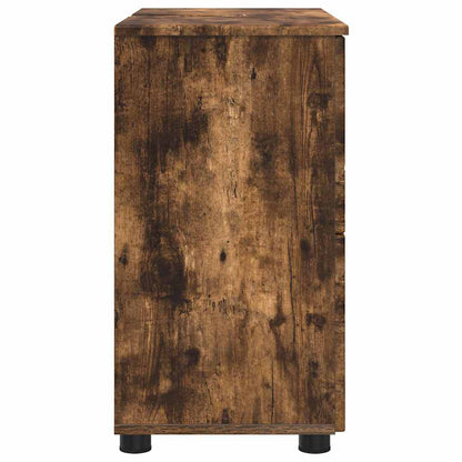 Badkamer Kast Gerookt eiken 76,5 x 35 x 64 cm Bewerkt hout