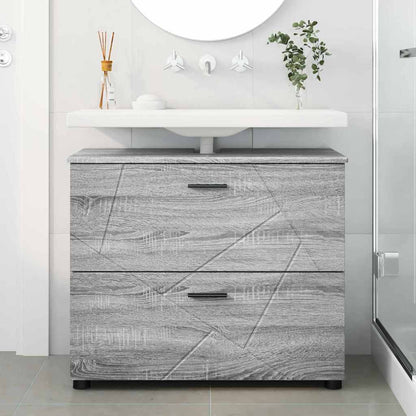 Badkamer Kast Grijs sonoma 76,5 x 35 x 64 cm Bewerkt hout
