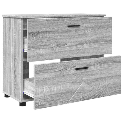 Badkamer Kast Grijs sonoma 76,5 x 35 x 64 cm Bewerkt hout