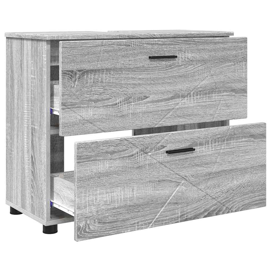 Badkamer Kast Grijs sonoma 76,5 x 35 x 64 cm Bewerkt hout