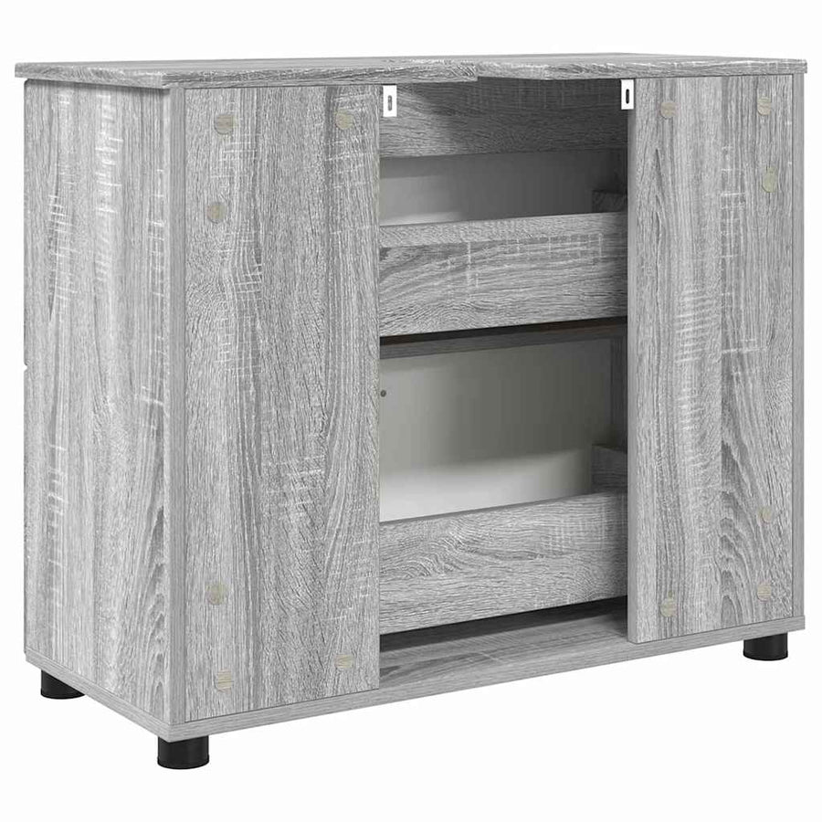 Badkamer Kast Grijs sonoma 76,5 x 35 x 64 cm Bewerkt hout