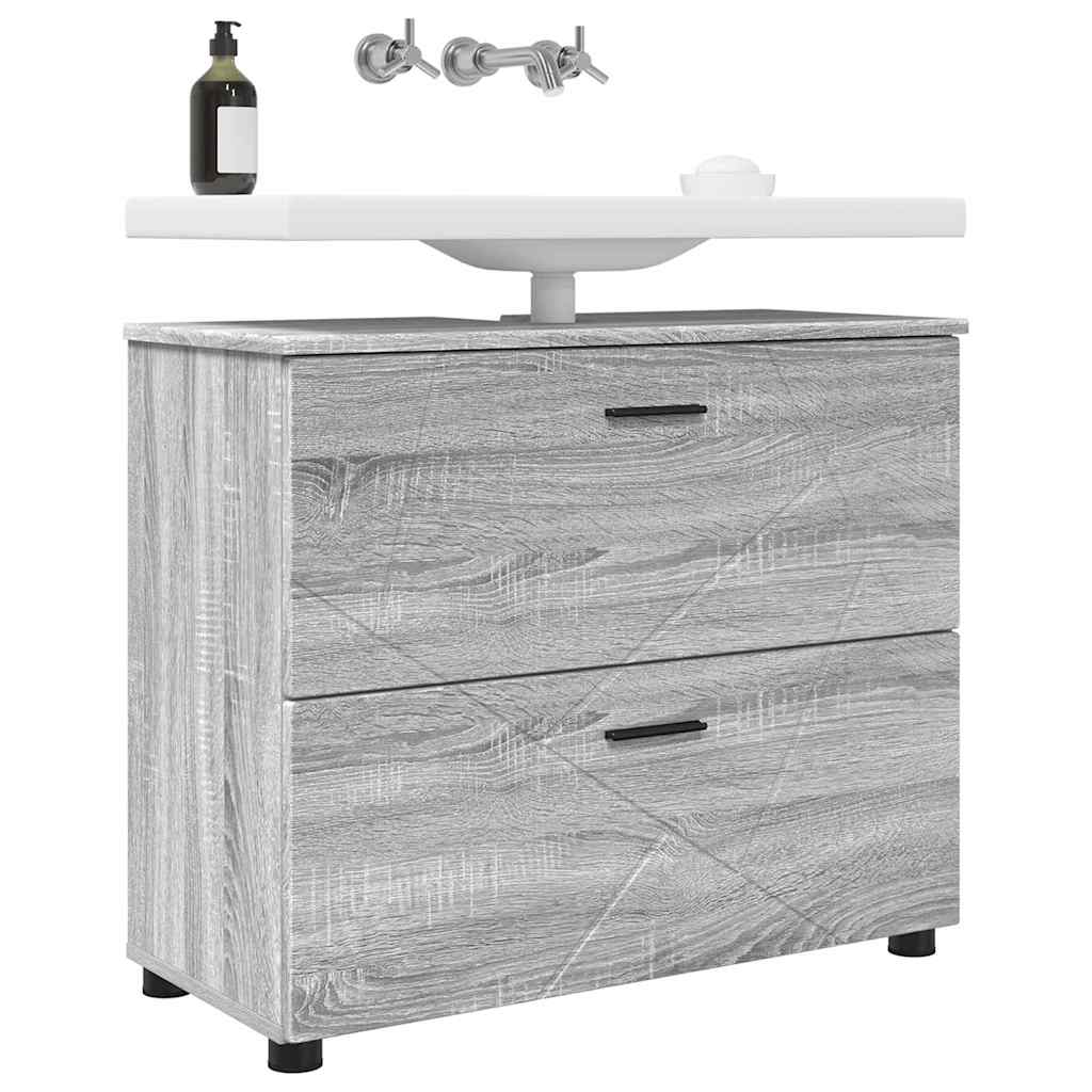 Badkamer Kast Grijs sonoma 76,5 x 35 x 64 cm Bewerkt hout