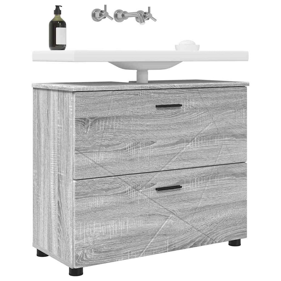 Badkamer Kast Grijs sonoma 76,5 x 35 x 64 cm Bewerkt hout