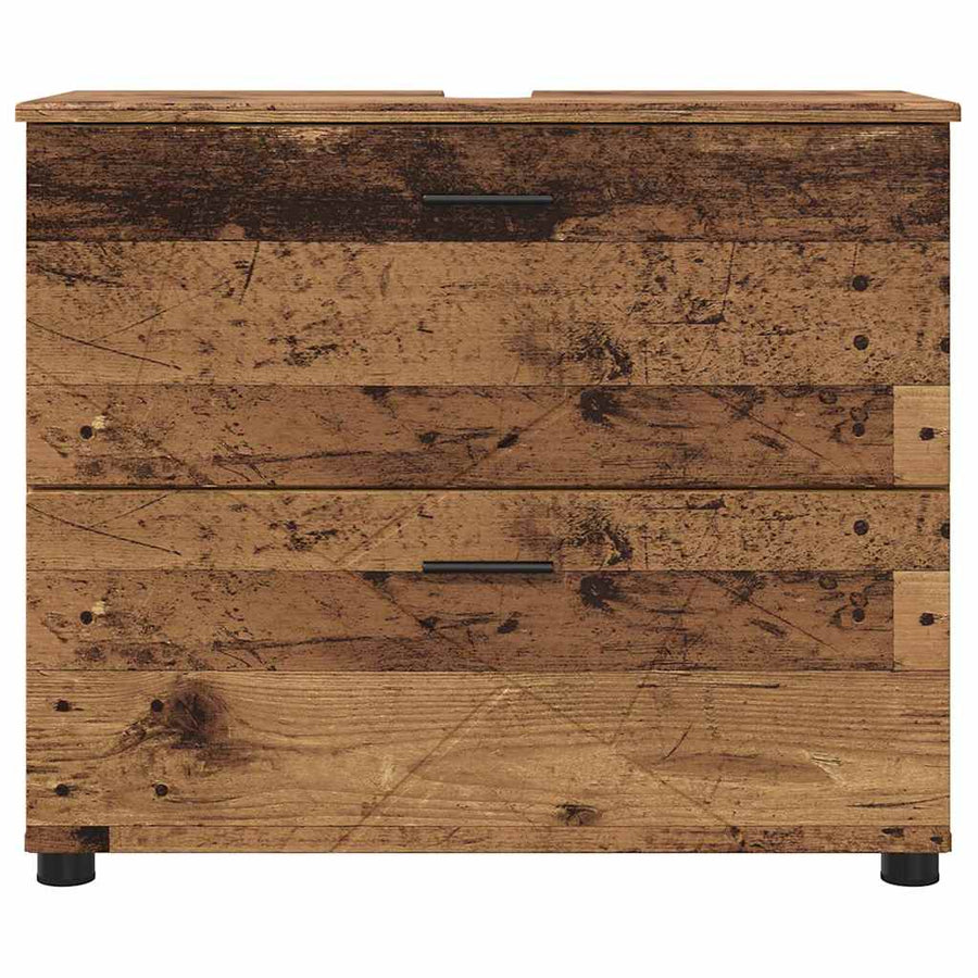 Badkamer Kast met lade Oud hout 76,5 x 35 x 64 cm Bewerkt hout