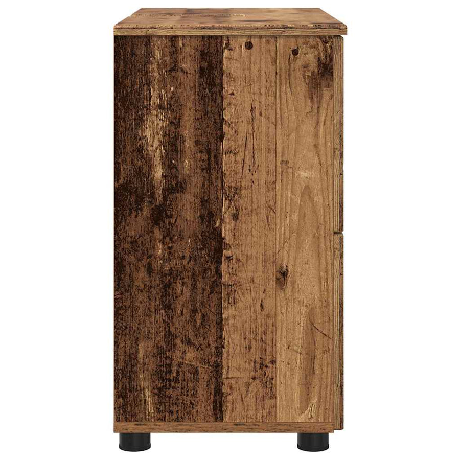 Badkamer Kast met lade Oud hout 76,5 x 35 x 64 cm Bewerkt hout