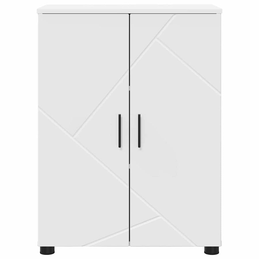 Badkamer Kast met plank Wit 60 x 35 x 80 cm Bewerkt hout