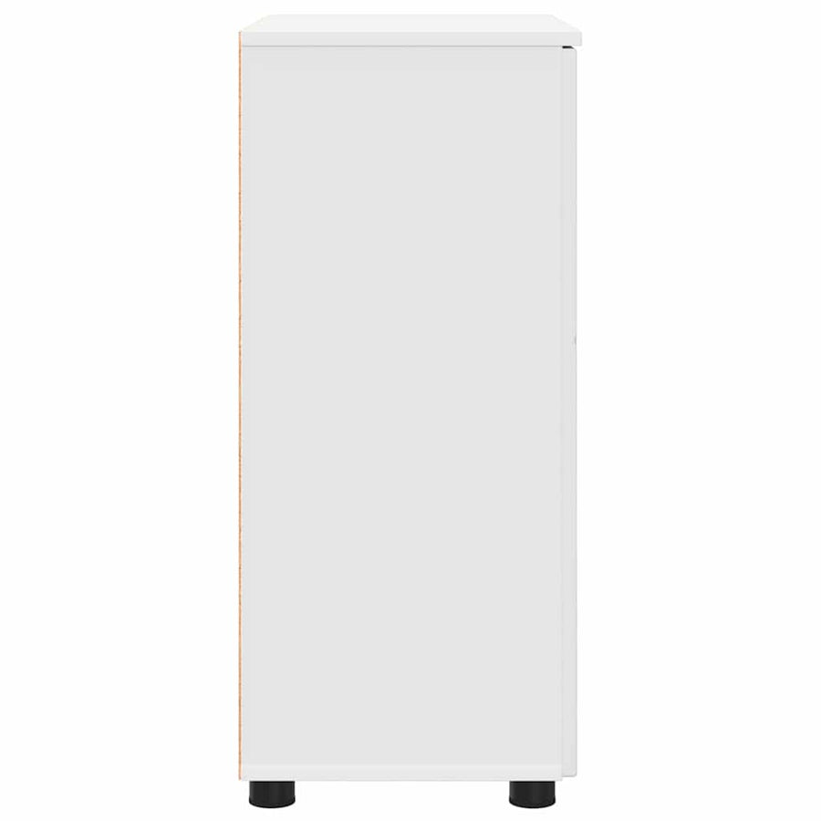 Badkamer Kast met plank Wit 60 x 35 x 80 cm Bewerkt hout