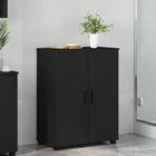 Bathroom Cabinet Black 60 x 35 x 80 cm Engineered Wood & Metal