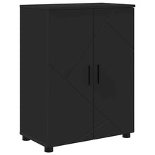 Badkamer Kast met plank Zwart 60 x 35 x 80 cm Bewerkt hout