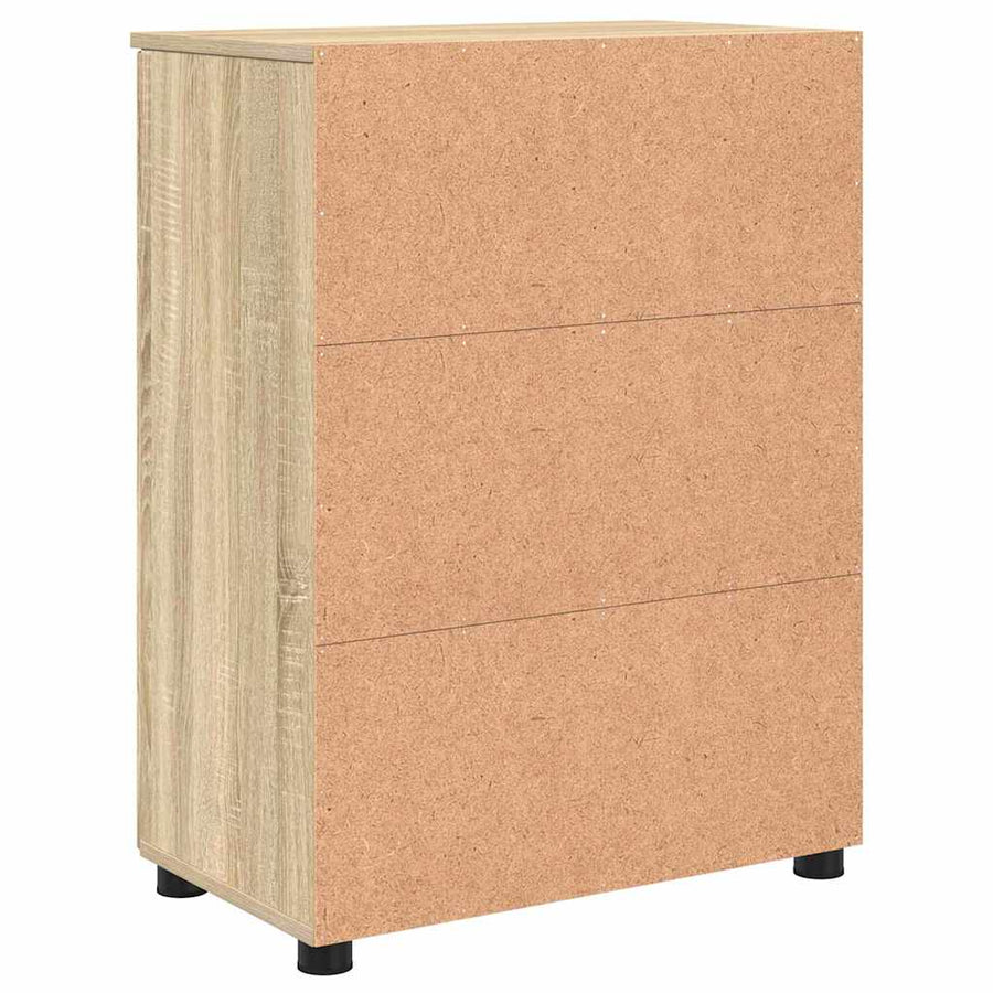 Badkamer Kast Sonoma Eiken 60 x 35 x 80 cm Bewerkt hout, Metaal
