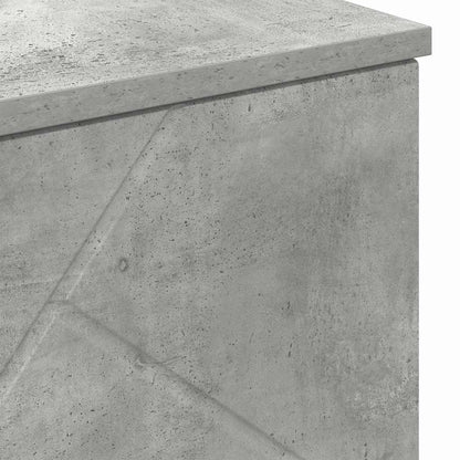 Badkamer Kast met plank Betongrijs 60 x 35 x 80 cm Bewerkt hout