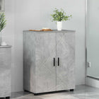 Badkamerkast 60x35x80 cm beton grijs bewerkt hout