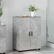 Badkamerkast 60x35x80 cm beton grijs bewerkt hout