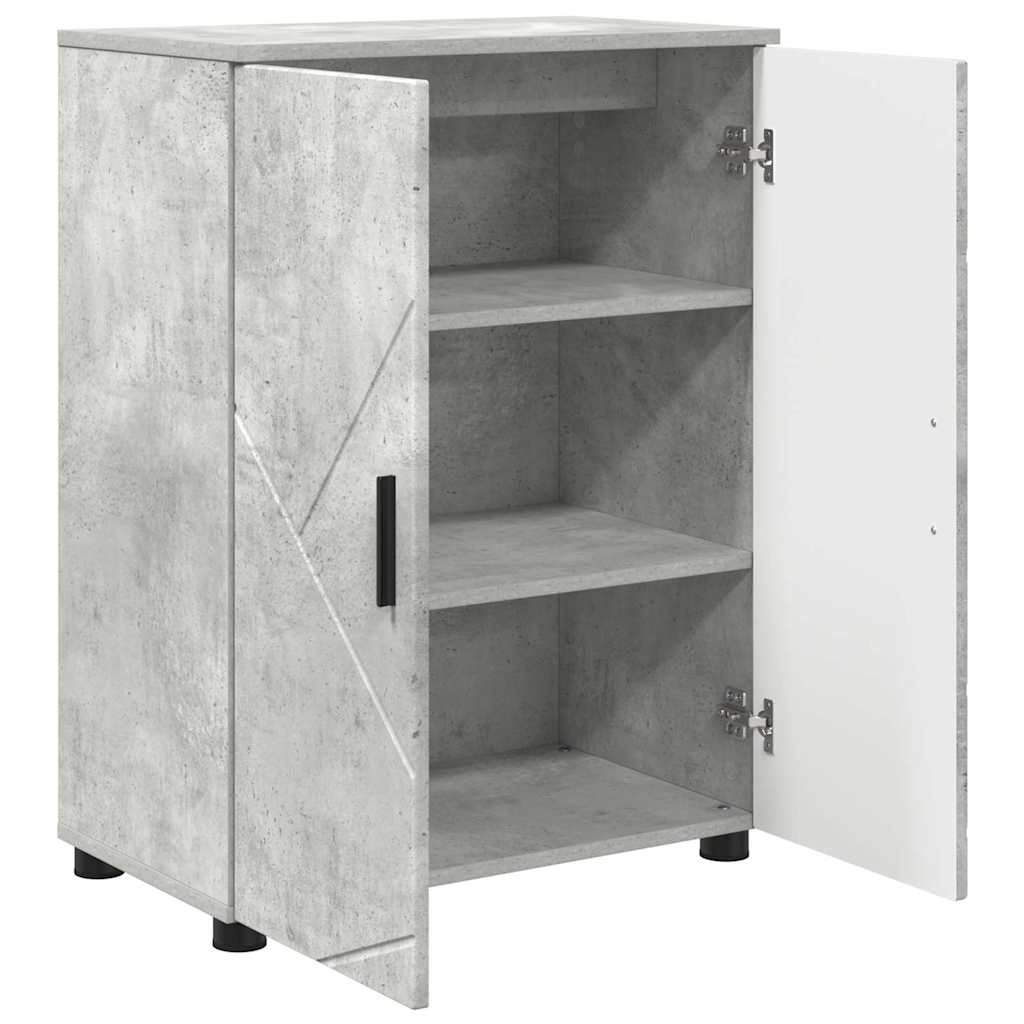 Badkamer Kast met plank Betongrijs 60 x 35 x 80 cm Bewerkt hout