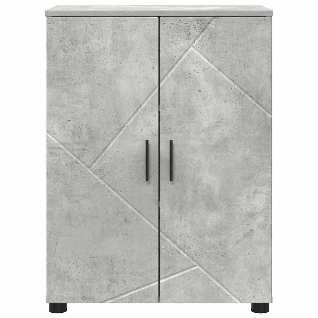 Badkamer Kast met plank Betongrijs 60 x 35 x 80 cm Bewerkt hout