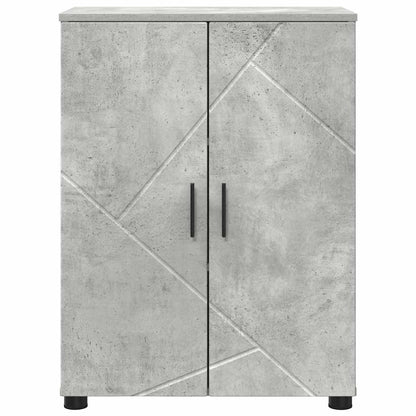 Badkamer Kast met plank Betongrijs 60 x 35 x 80 cm Bewerkt hout