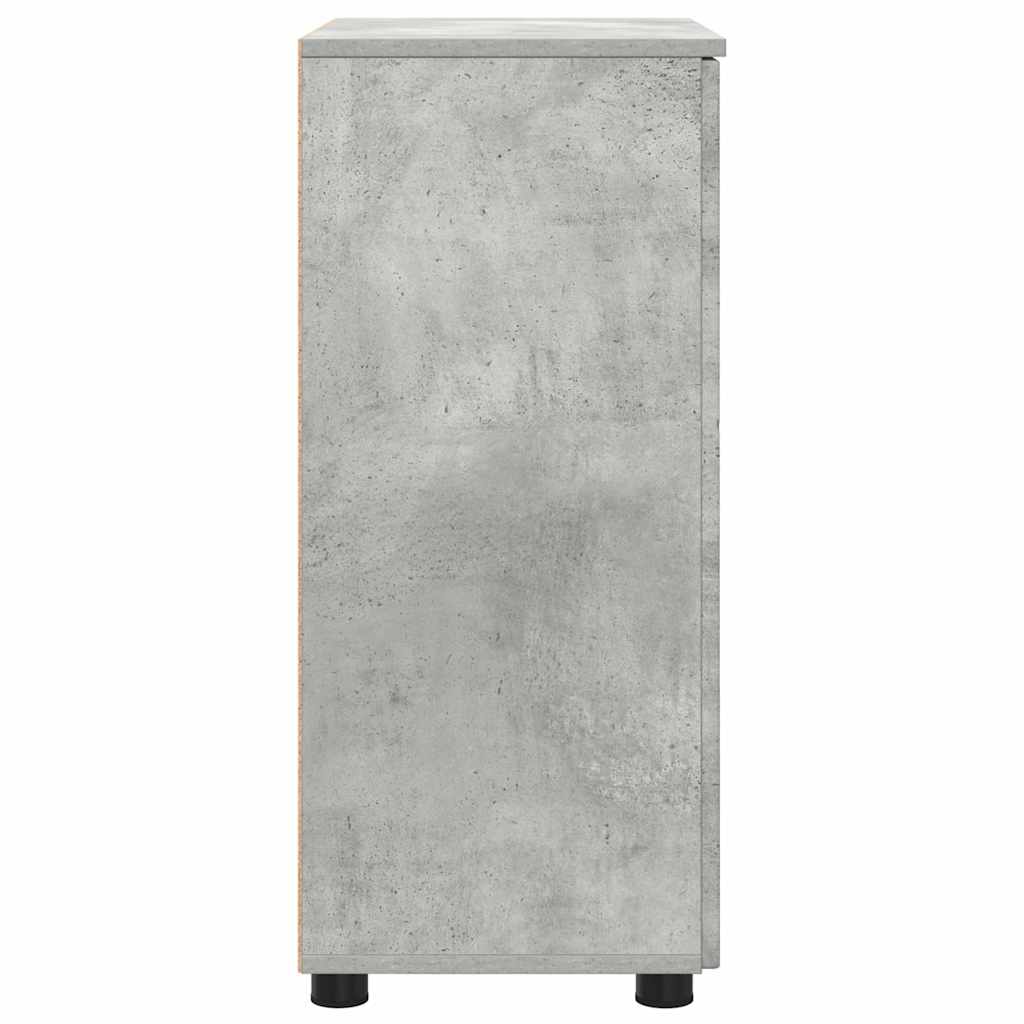 Badkamer Kast met plank Betongrijs 60 x 35 x 80 cm Bewerkt hout