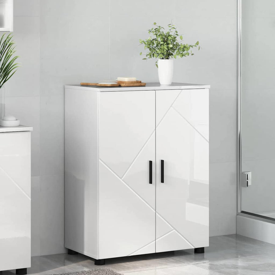Badkamer Kast Met Opslag Hoogglans Wit 60 X 35 X 80 Cm