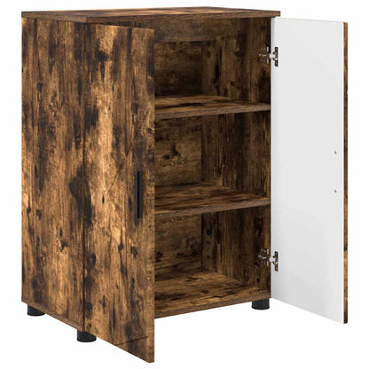 Badkamer Kast Gerookt eiken 60 x 35 x 80 cm Bewerkt hout