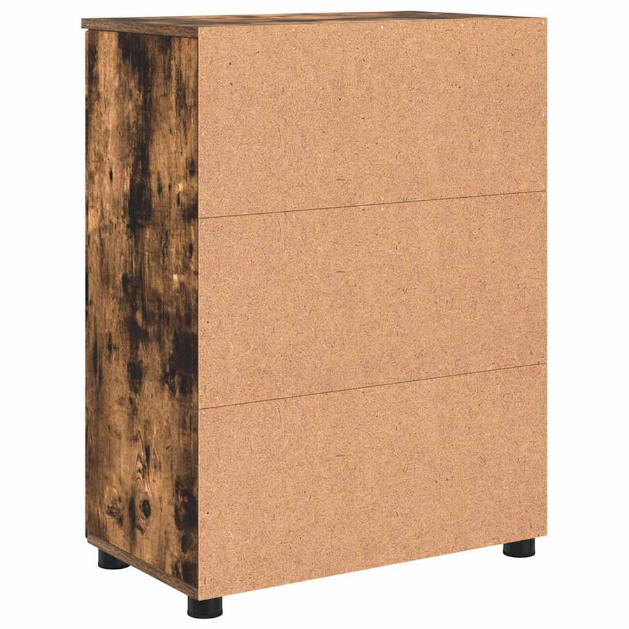 Badkamer Kast Gerookt eiken 60 x 35 x 80 cm Bewerkt hout