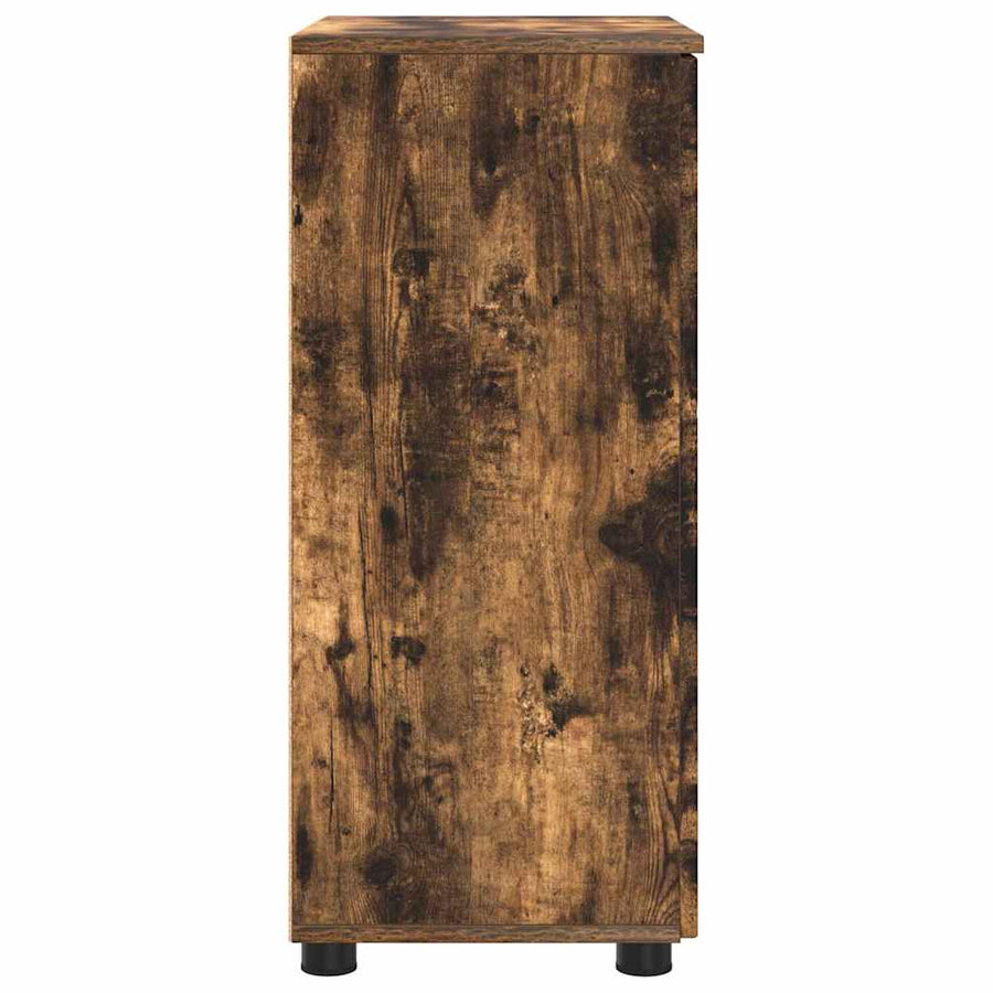 Badkamer Kast Gerookt eiken 60 x 35 x 80 cm Bewerkt hout