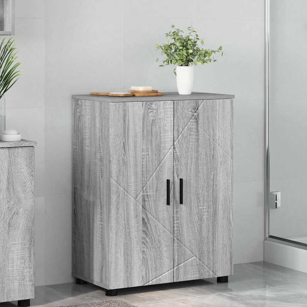 Badkamer Kast Grijs sonoma 60 x 35 x 80 cm Bewerkt hout