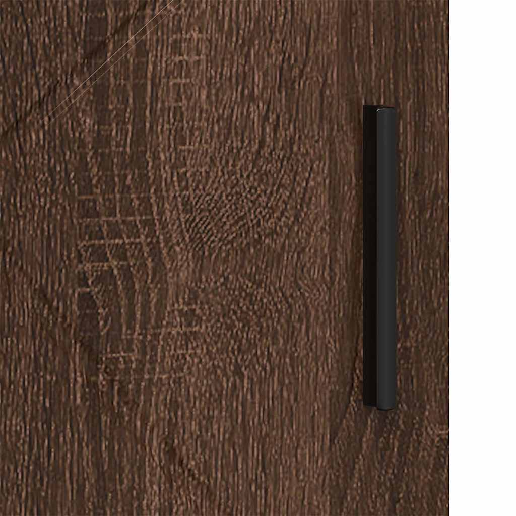Badkamer Kast Bruin Eiken 60 x 35 x 80 cm Bewerkt hout & Metaal