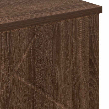 Badkamer Kast Bruin Eiken 60 x 35 x 80 cm Bewerkt hout & Metaal