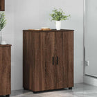 Badkamerkast bruin eiken 60x35x80 cm metaal