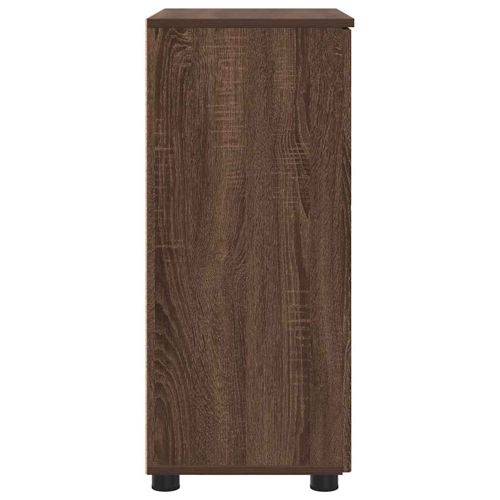 Badkamer Kast Bruin Eiken 60 x 35 x 80 cm Bewerkt hout & Metaal