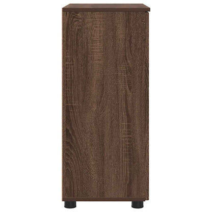 Badkamer Kast Bruin Eiken 60 x 35 x 80 cm Bewerkt hout & Metaal