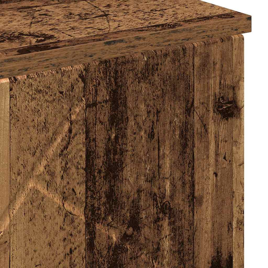 Badkamer Kast met plank Oud hout 60 x 35 x 80 cm Bewerkt hout