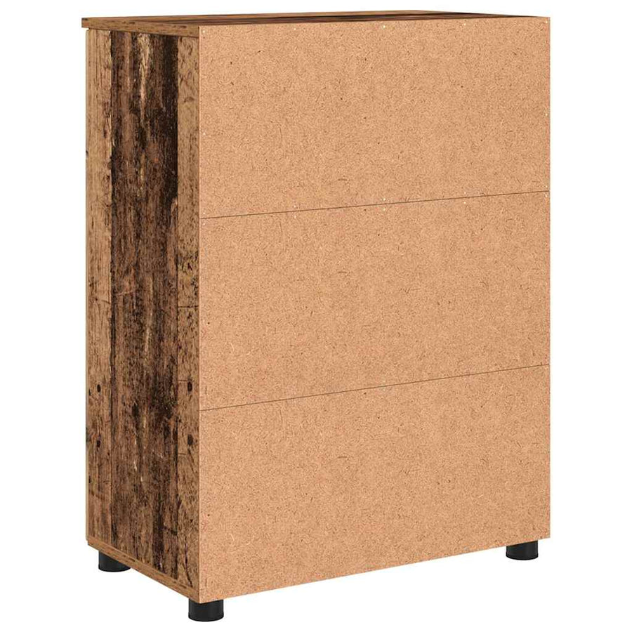 Badkamer Kast met plank Oud hout 60 x 35 x 80 cm Bewerkt hout