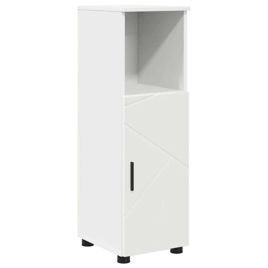 Badkamer Kast met plank Wit 30 x 35 x 95 cm Bewerkt hout
