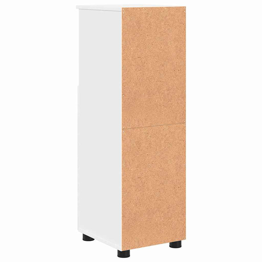 Badkamer Kast met plank Wit 30 x 35 x 95 cm Bewerkt hout