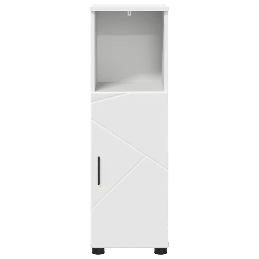Badkamer Kast met plank Wit 30 x 35 x 95 cm Bewerkt hout