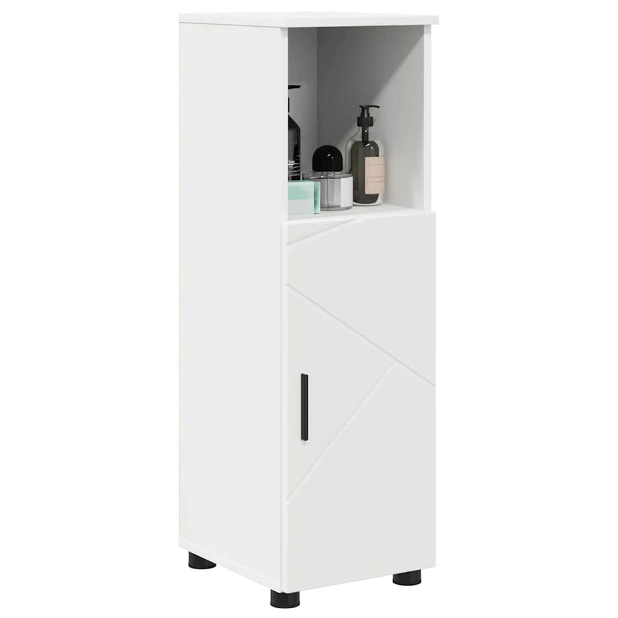 Badkamer Kast met plank Wit 30 x 35 x 95 cm Bewerkt hout