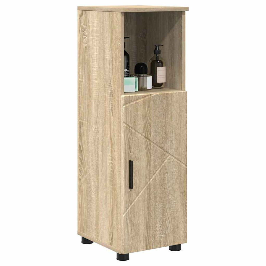 Badkamer Kast Sonoma eiken 30 x 35 x 95 cm Bewerkt hout