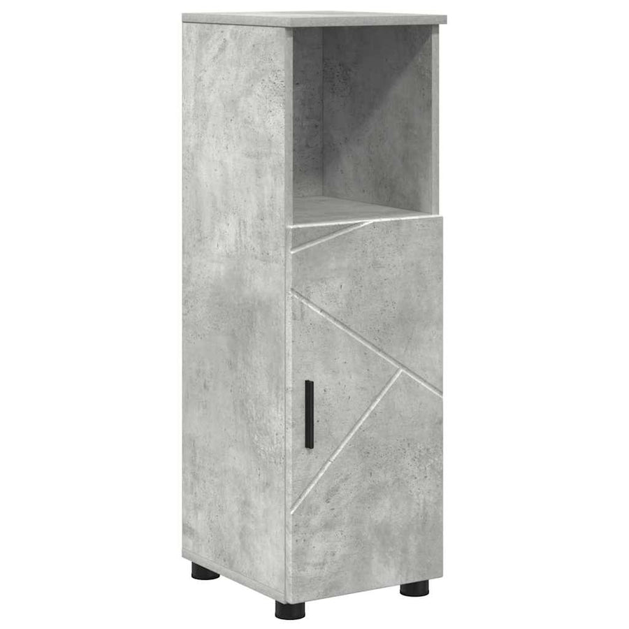 Badkamer Kast met plank Betongrijs 30 x 35 x 95 cm Bewerkt hout