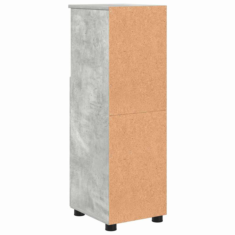Badkamer Kast met plank Betongrijs 30 x 35 x 95 cm Bewerkt hout