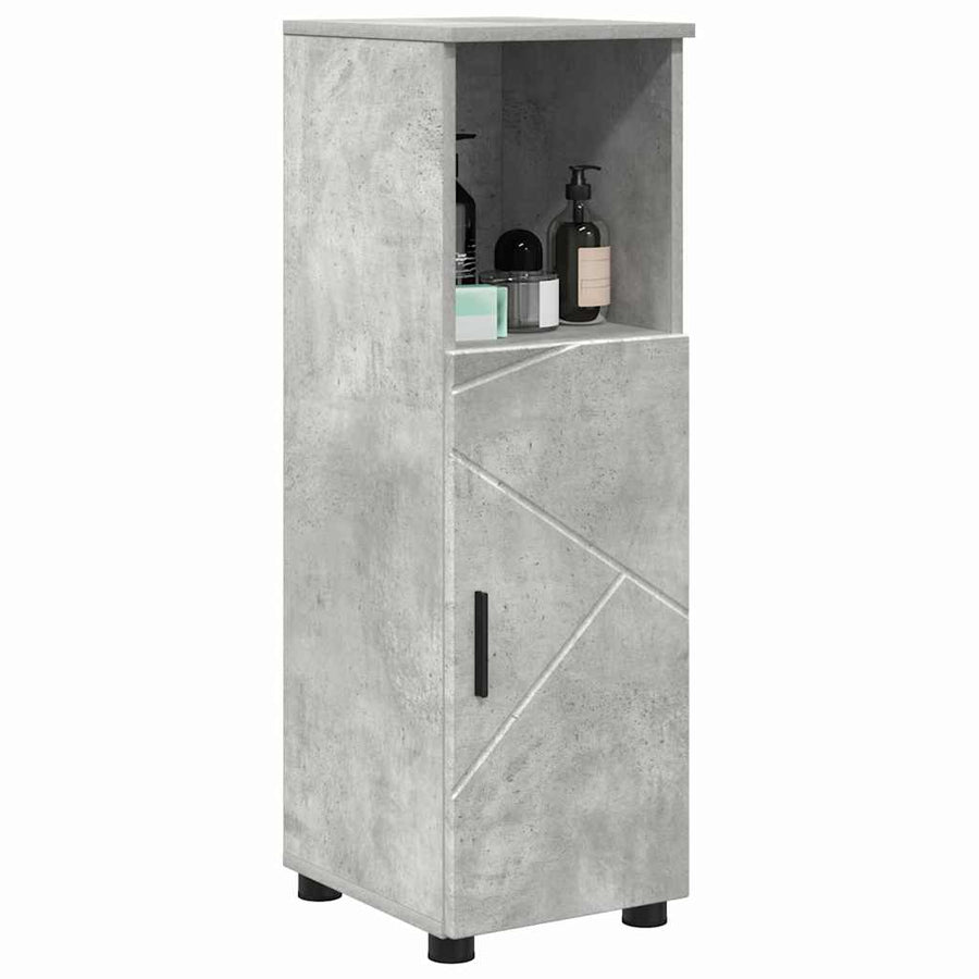 Badkamer Kast met plank Betongrijs 30 x 35 x 95 cm Bewerkt hout