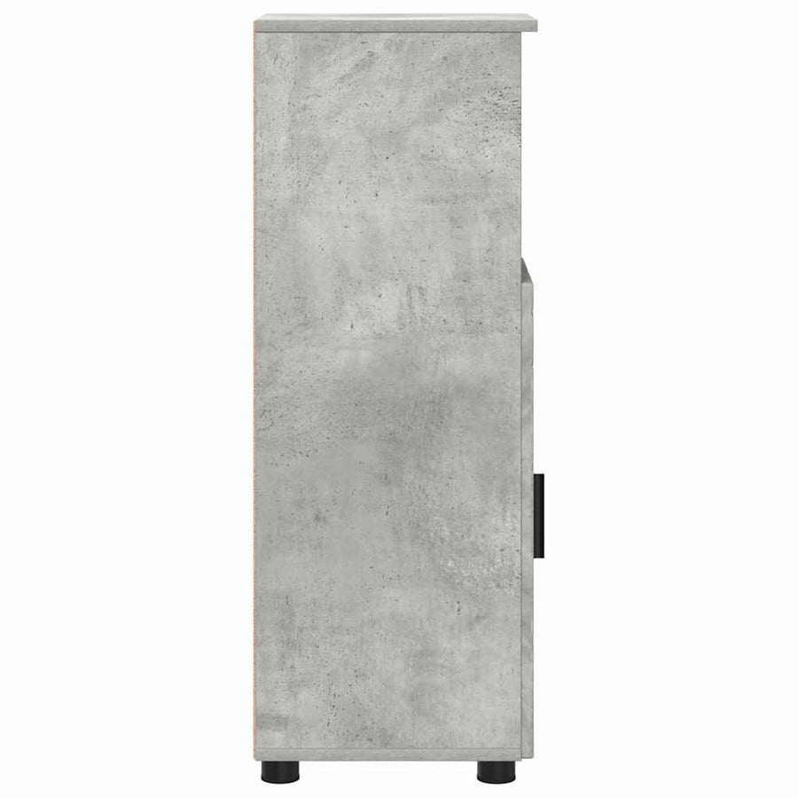 Badkamer Kast met plank Betongrijs 30 x 35 x 95 cm Bewerkt hout